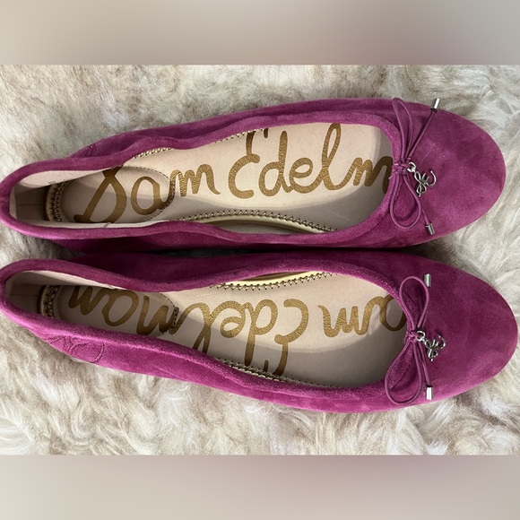 Sam Edelman Raspberry Suede Flats - Picture 4 of 5